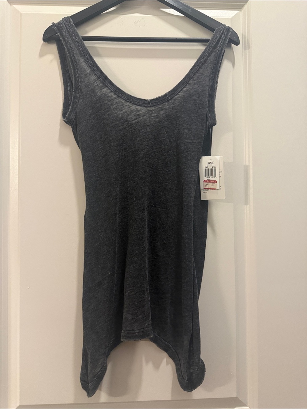 Chaser Washed Charcoal Scoop Neck Tank